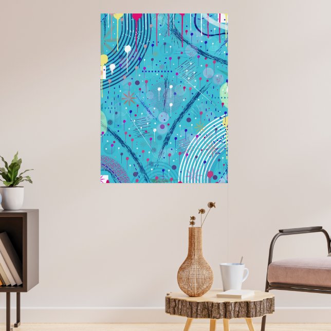 Arte abstracto: bengalas en el cielo (Salón 3)