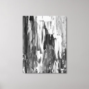 Arte abstracto blanco y negro "derretido"