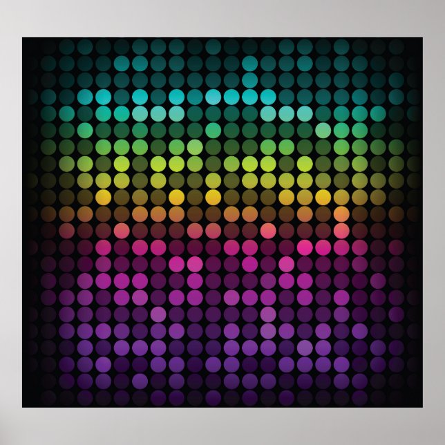 Arte abstracto brillante multicolor (Frente)