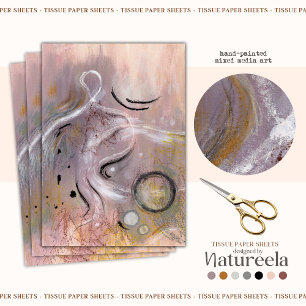 Arte abstracto cálido lilac Papel de tejidos