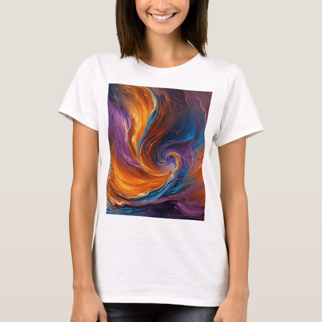 Arte abstracto camiseta femenina (Anverso)