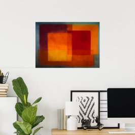 Arte abstracto Campo de color Zen Celeste Horizont
