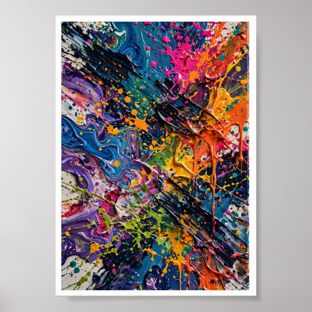 Arte abstracto Caos Color Splash (Frente)