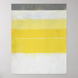 Arte abstracto "cítrico" gris y amarillo