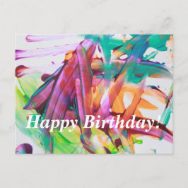 Arte abstracto colorido-2-Tarjeta postal Tarjeta p