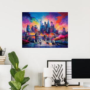 Arte abstracto colorido de Londres Inglaterra