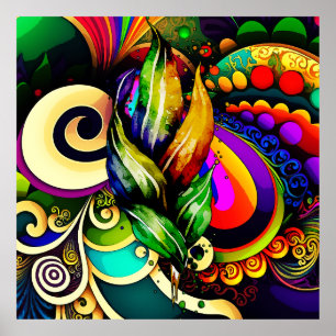 Arte abstracto colorido de Mardi Gras Celebración 