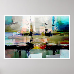 Arte abstracto colorido original de Dushan