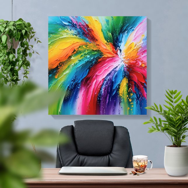 Arte abstracto colorido y contemporáneo (Colorful Contemporary Abstract Art Canvas Print)