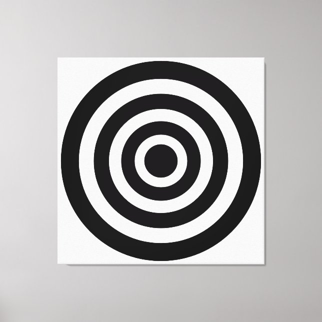 Arte abstracto con círculos en lienzo en blanco y  (Anverso)