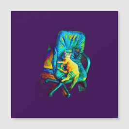 Arte abstracto con tarjeta magnética con colores p