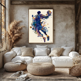 Arte abstracto con tinta fluida de jugador de balo