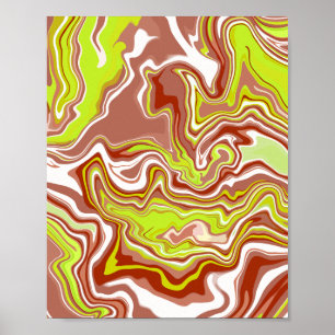 Arte abstracto con tonos terrosos y vibrantes