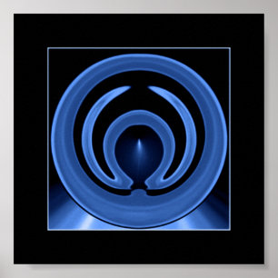 Arte abstracto contemporáneo azul real