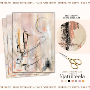 Arte abstracto contemporáneo beige Papel de tejido