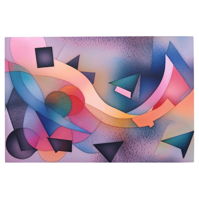 Arte abstracto contemporáneo "Bote En El Agua" (Anverso)