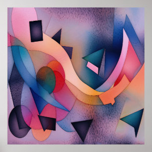 Arte abstracto contemporáneo "Bote En El Agua"