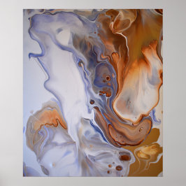Arte abstracto contemporáneo moderno marrón azul