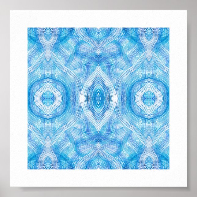 Arte abstracto de acuarela azul claro de fe (Frente)