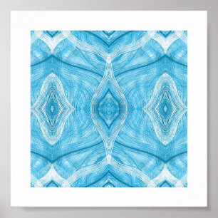 Arte abstracto de acuarela azul Psychomachia