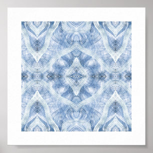 Arte abstracto de acuarela azul sombra