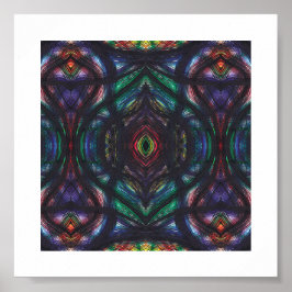 Arte abstracto de acuarela de arcoíris oscuro cism