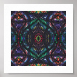 Arte abstracto de acuarela de arcoíris oscuro cism