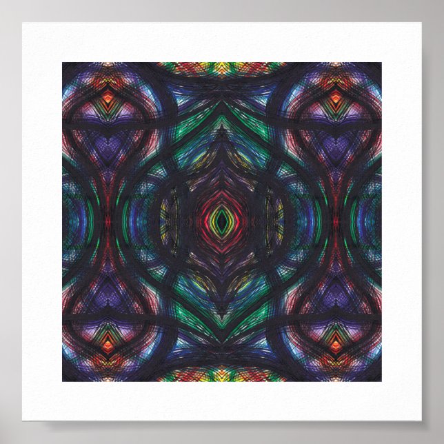 Arte abstracto de acuarela de arcoíris oscuro cism (Frente)