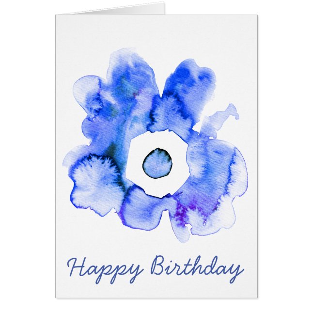 Arte abstracto de acuarela floral dibujado a mano (Frente)