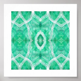 Arte abstracto de acuarela verde de luz Push
