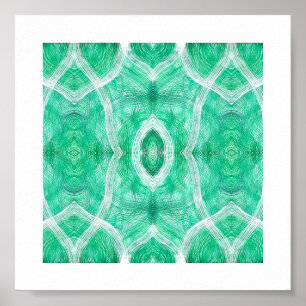 Arte abstracto de acuarela verde de luz Push