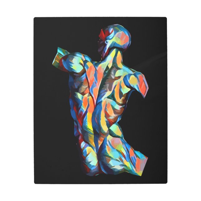 arte abstracto de anatomía humana muscular masculi (Anverso)