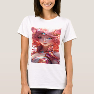 Arte abstracto de anime de una camiseta mágica chi