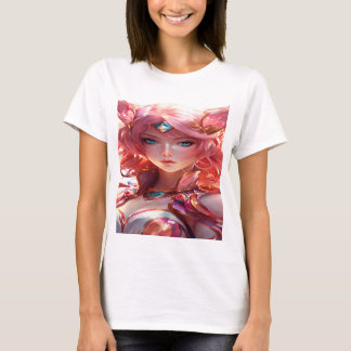 Arte abstracto de anime de una camiseta mágica chi