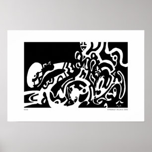 Arte abstracto de B&W "brillante"