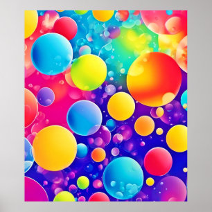 Arte abstracto de burbujas coloridas