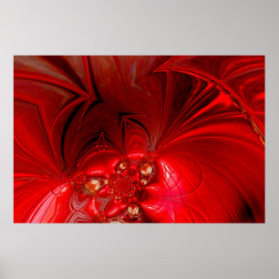 Arte abstracto de cartel Etapa 3 roja