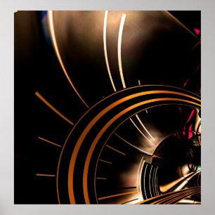 Arte abstracto de cartel oro espacio