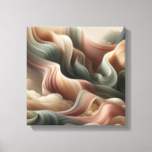 Arte abstracto de cinta onírica en tonos terrosos