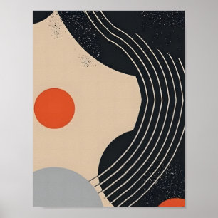Arte abstracto de círculo y curva