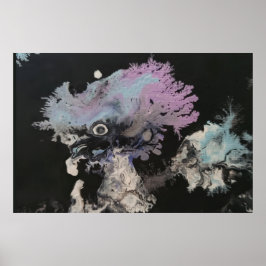 Arte abstracto de cristales de pintura congelados