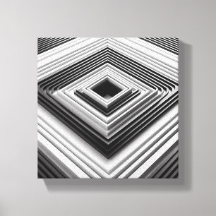 Arte abstracto de cuadrados anidados 3D minimalist