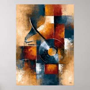Arte abstracto de disco de vinilo Chikuonki para s