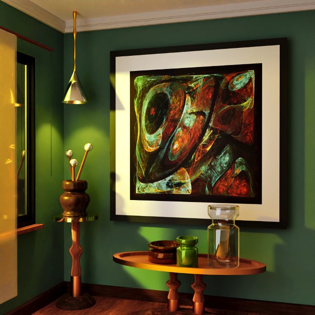 Arte abstracto de división de tiempo (Time Split Abstract Art Poster)