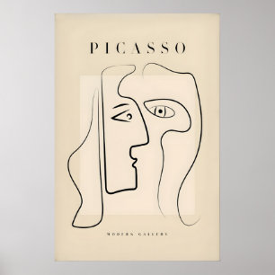 Arte abstracto de dos caras de Picasso Perfiles Ar