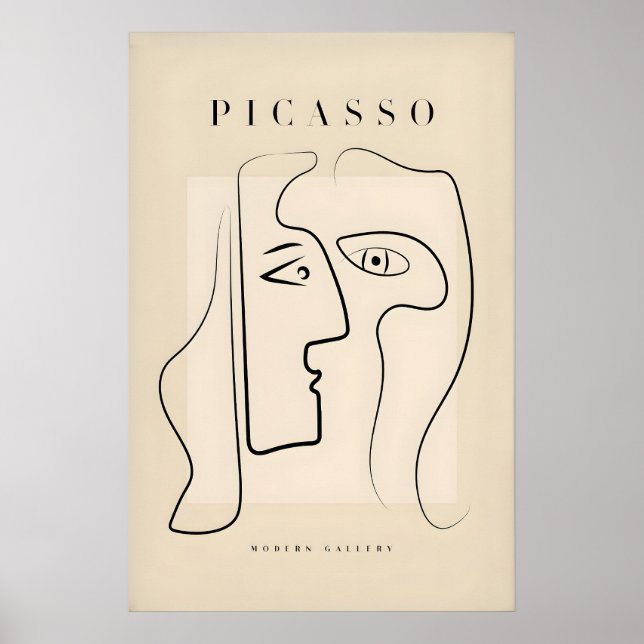 Arte abstracto de dos caras de Picasso Perfiles Ar (Frente)