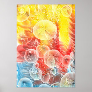 Arte abstracto de energía pintado a mano en gouach