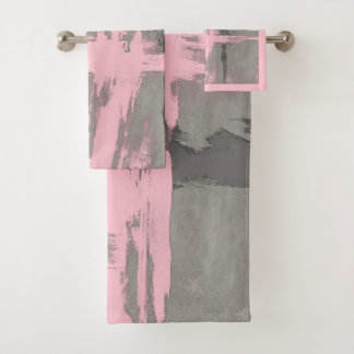Arte abstracto de estilo moderno gris rosa