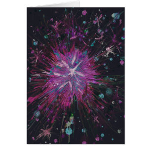 Arte abstracto de explosión de estrellas negro ros