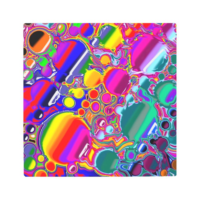 Arte abstracto de explosión en arco iris (Anverso)